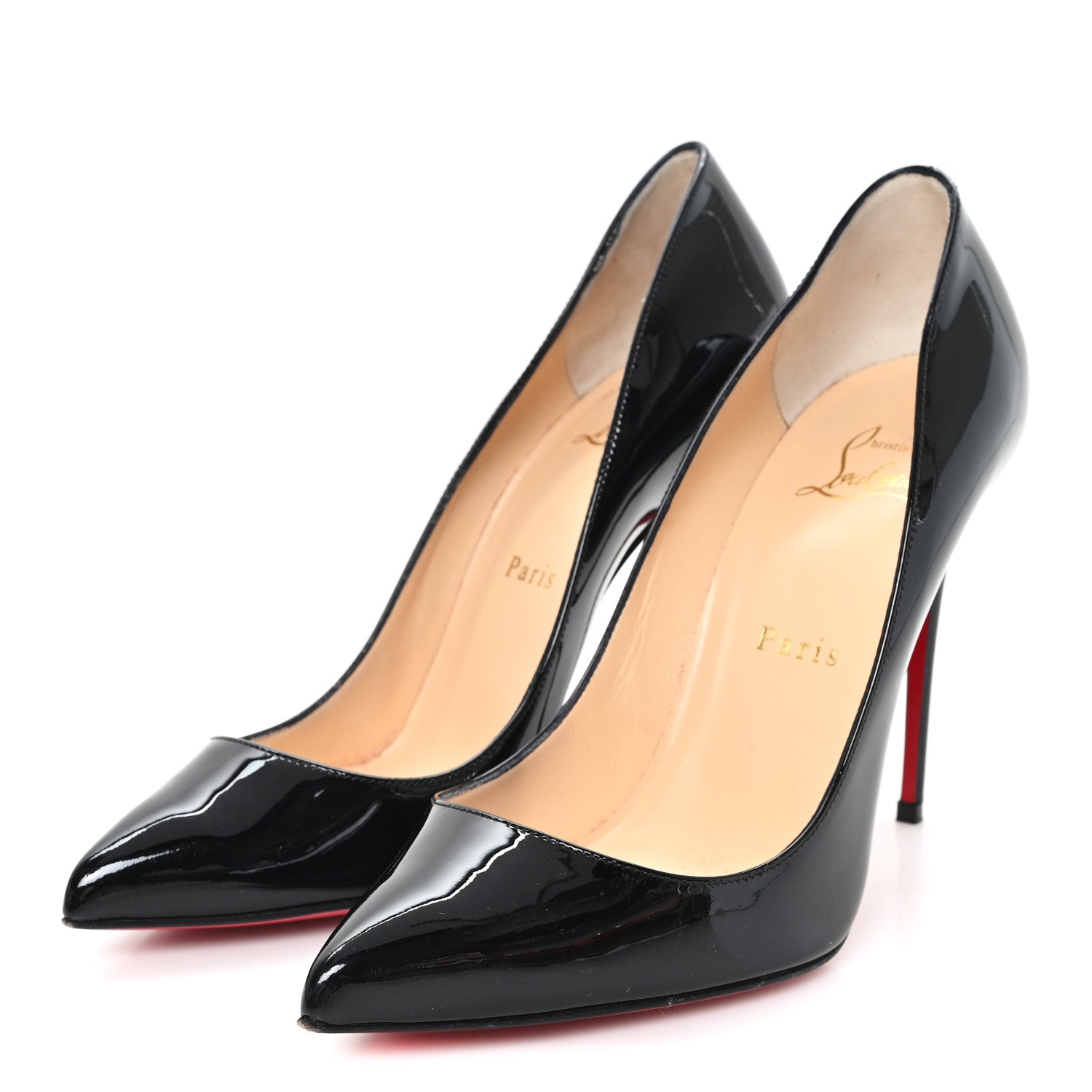 Christian Louboutin Patent Pigalle Follies 100 Pumps 37.5 Black 4 of 9