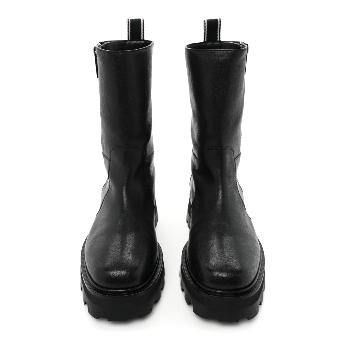 BAYU WOMENS LEATHER PULL ON MID-CALF BOOTS 40 Black