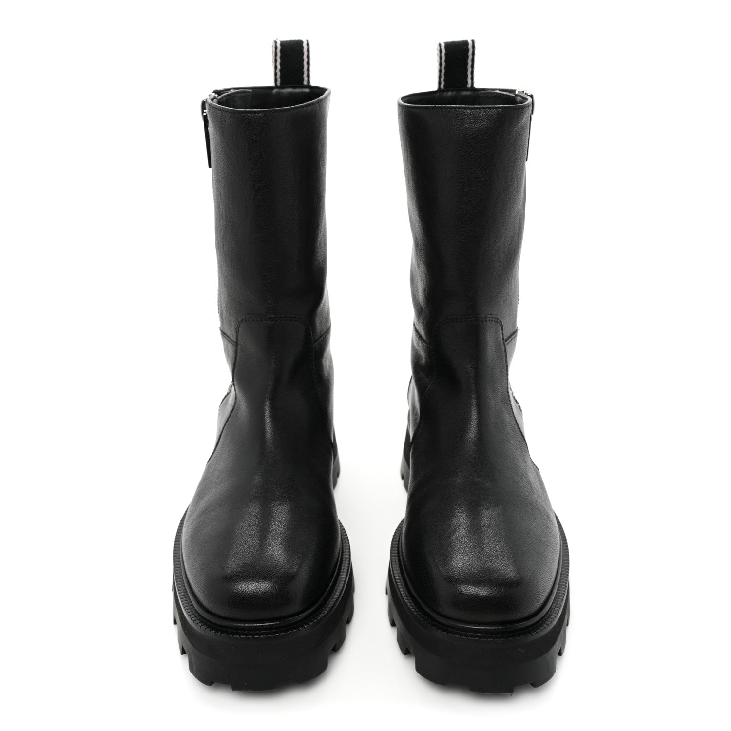 Jimmy Choo BAYU WOMENS LEATHER PULL ON MID-CALF BOOTS 40 Black 2 of 11