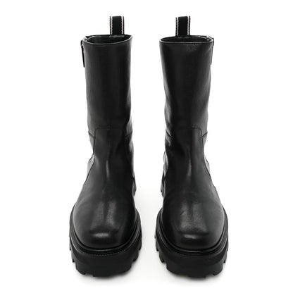 Jimmy Choo BAYU WOMENS LEATHER PULL ON MID-CALF BOOTS 40 Black 2 of 11
