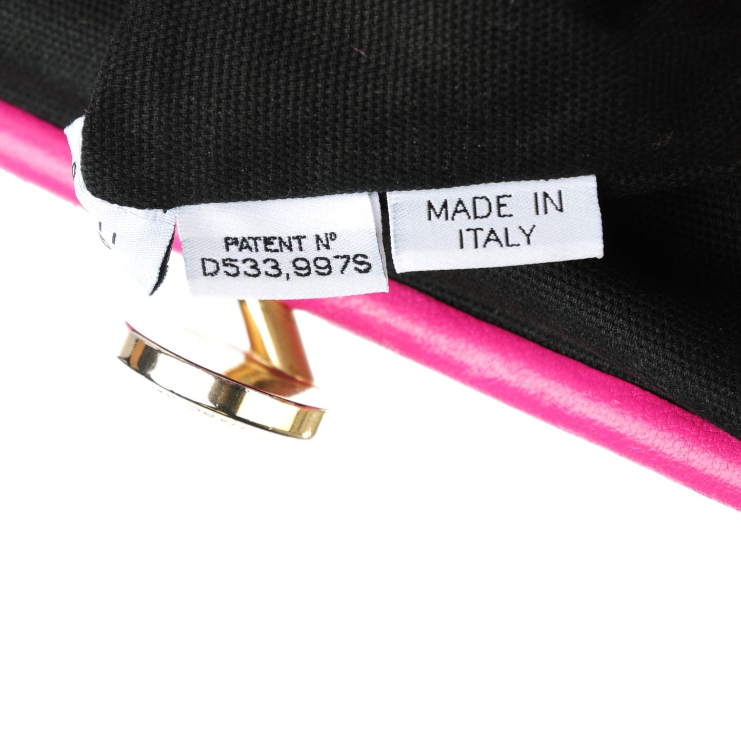 Calfskin Quilted Stam Bright Pink