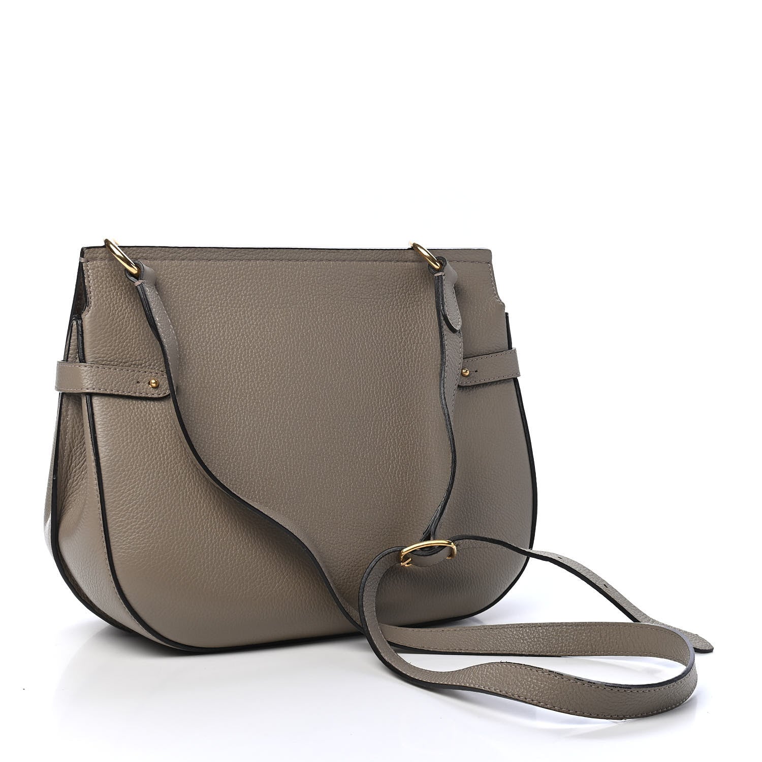 Mulberry Small Classic Grain Calfskin Amberley Satchel Solid Grey 3 of 9
