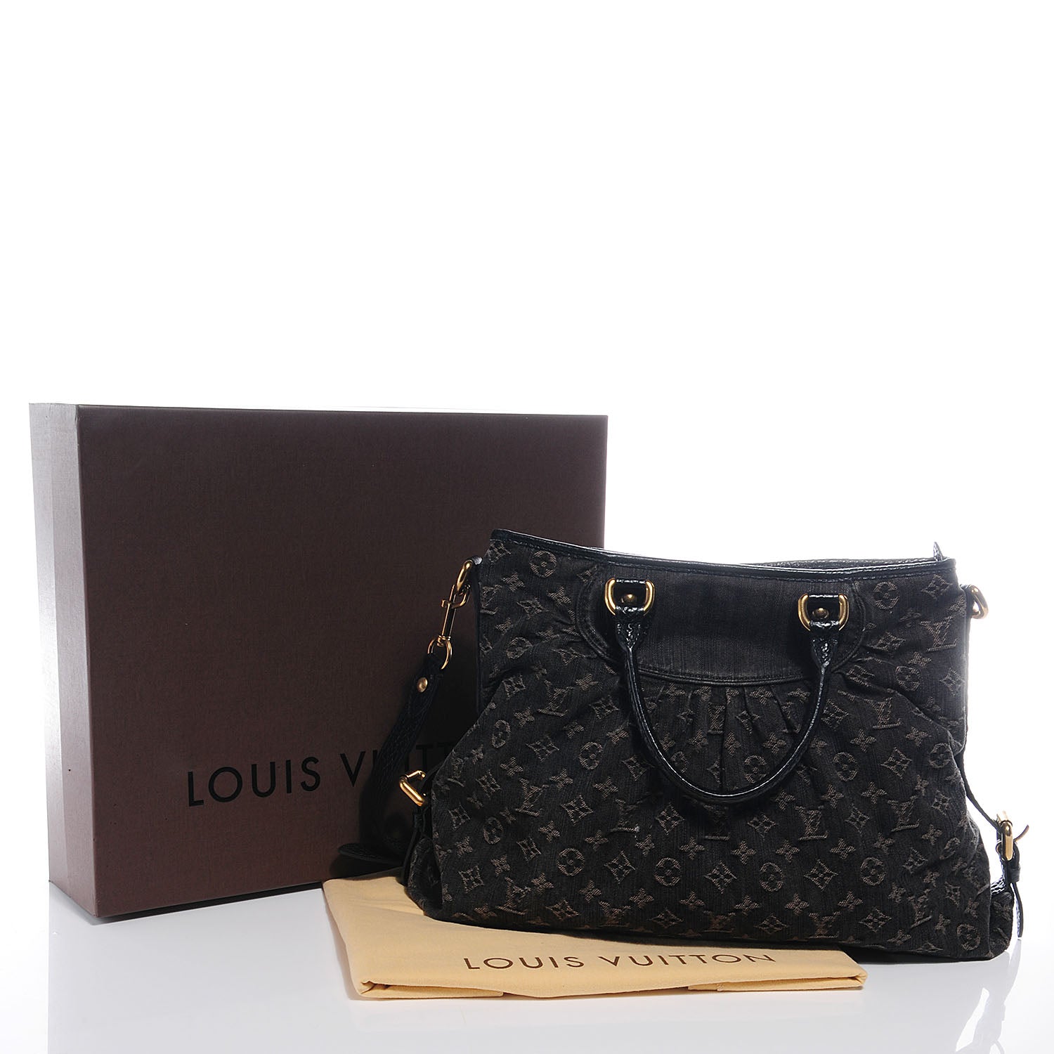 Louis Vuitton Denim Neo Cabby GM Black 5 of 8