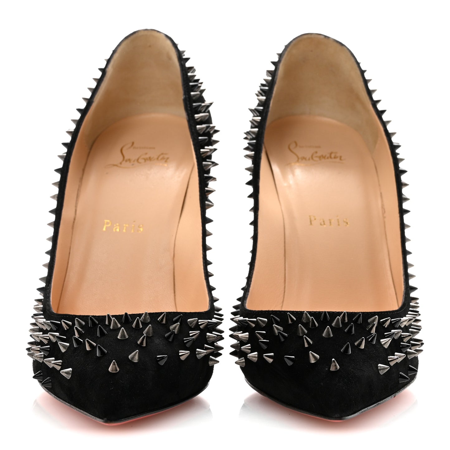 Suede Spikes 100 Pumps 38.5 Black