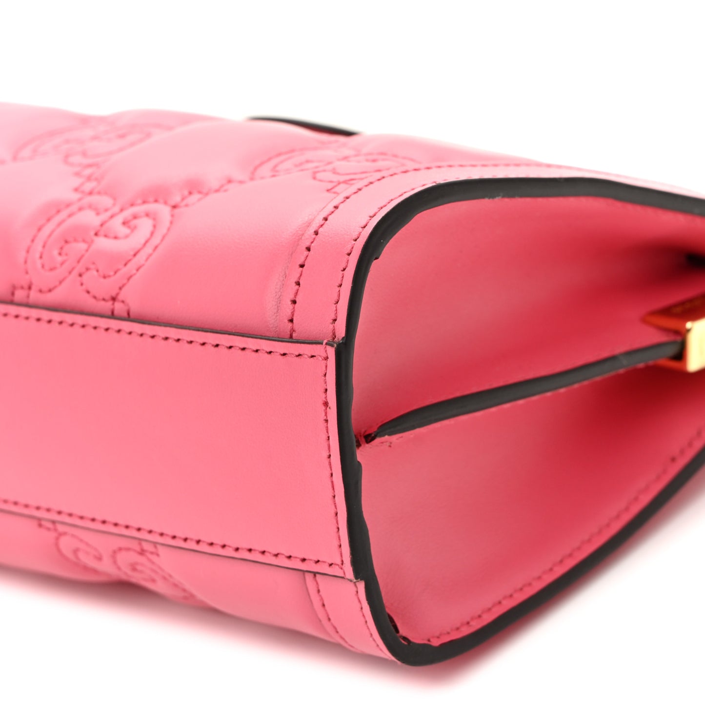 Calfskin GG Matelasse Small Slim Chain Shoulder Bag Rhodamine Pink Natural Rhodamine Pink Natural