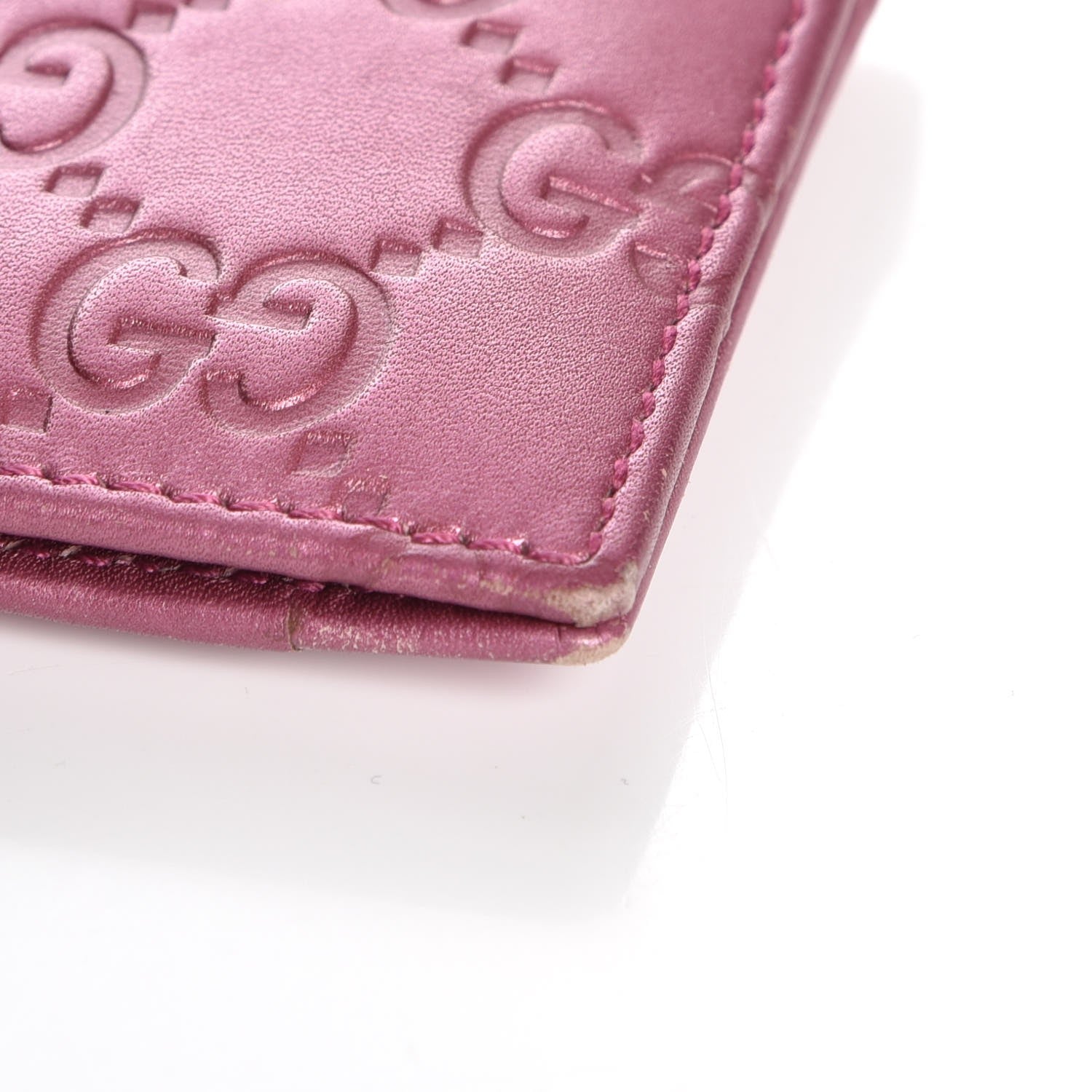 Gucci Metallic Soft Guccissima Heart Travel Wallet Fresia Rose 11 of 11