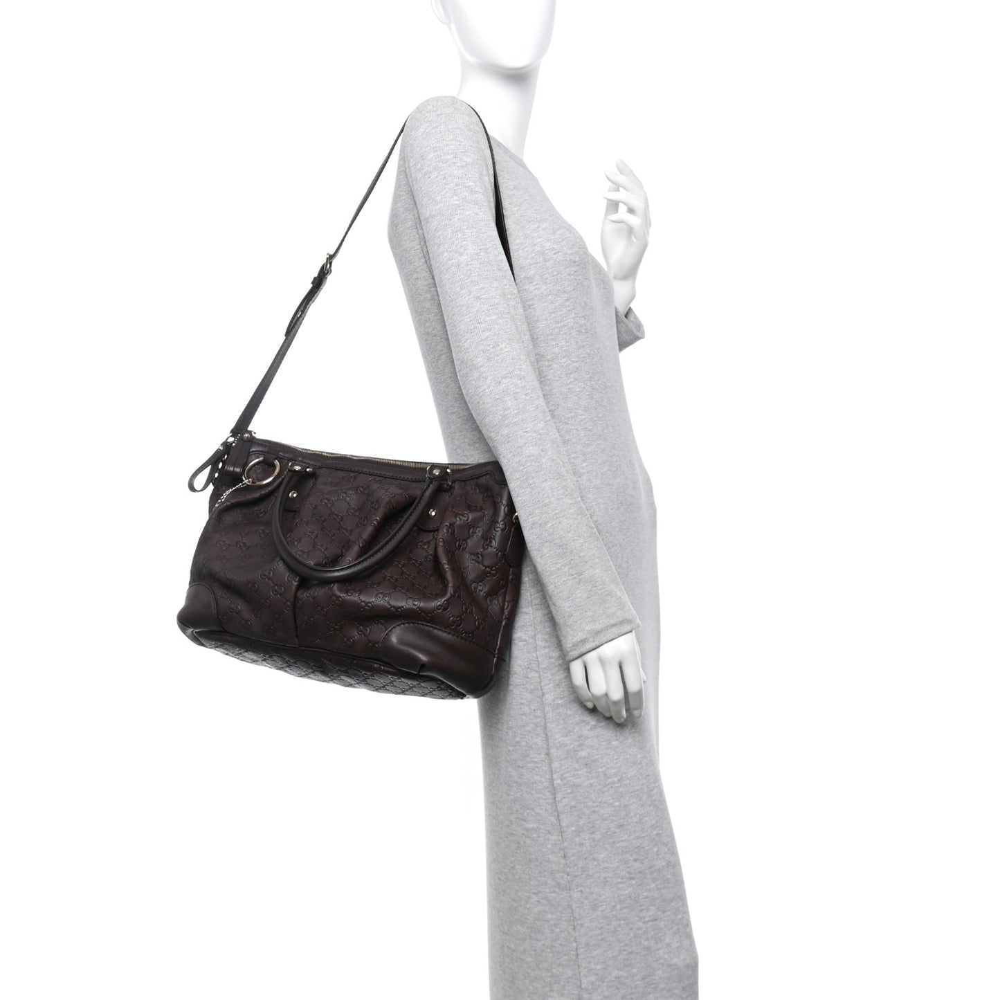 Guccissima Large Sukey Top Handle Bag Chocolate