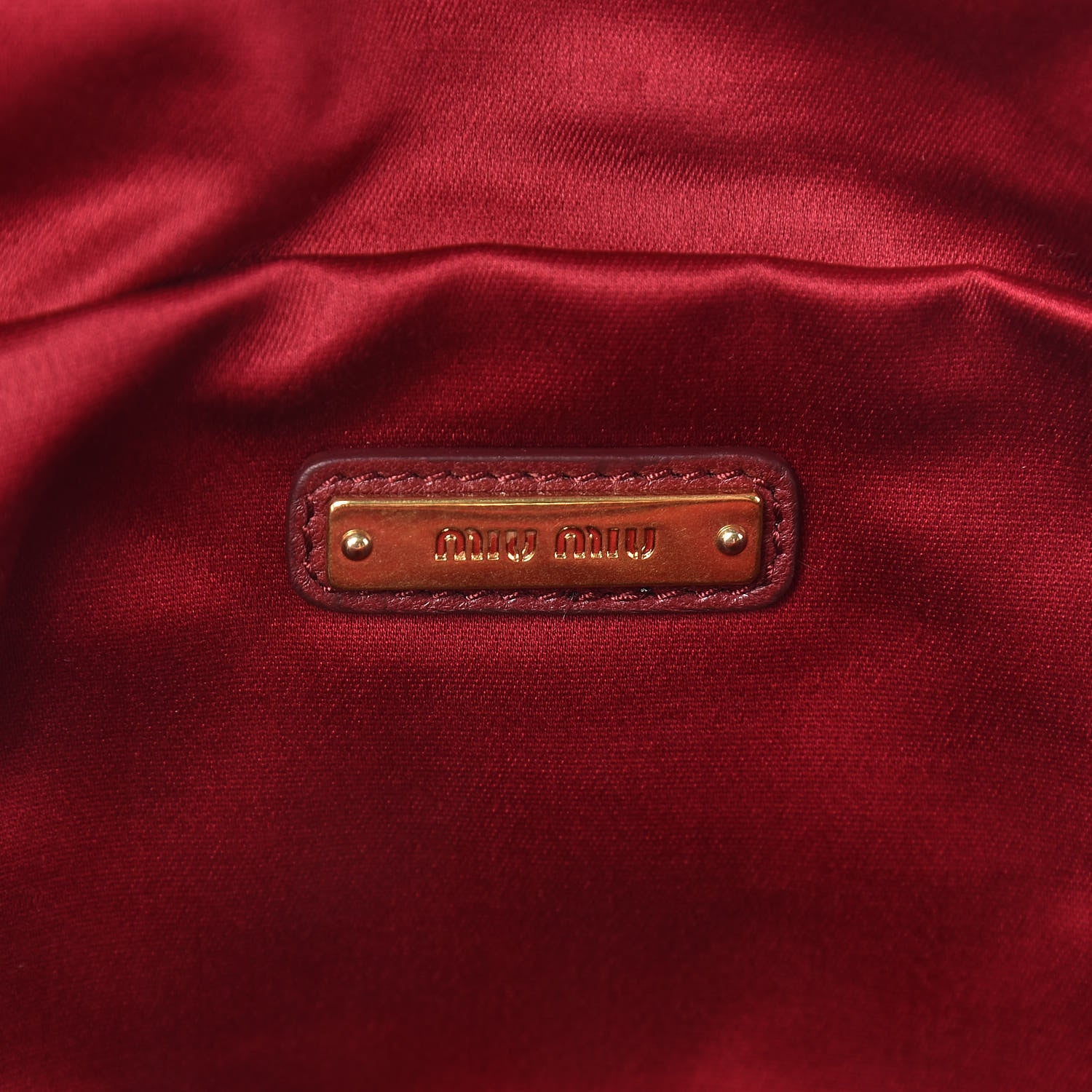 Miu Miu Velluto Matelasse Rider Belt Bag Cherry 6 of 12