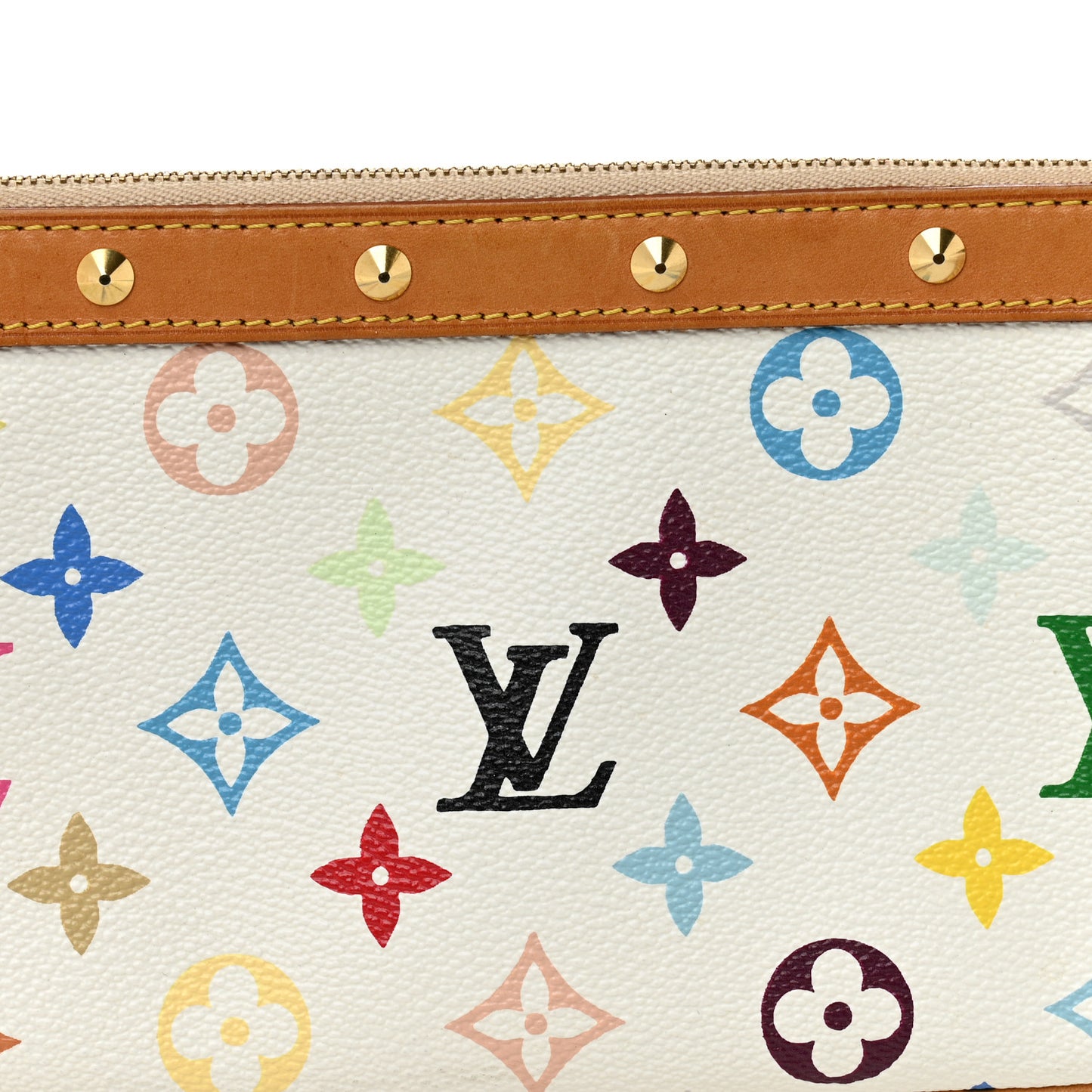 Monogram Multicolor Pochette Accessories White