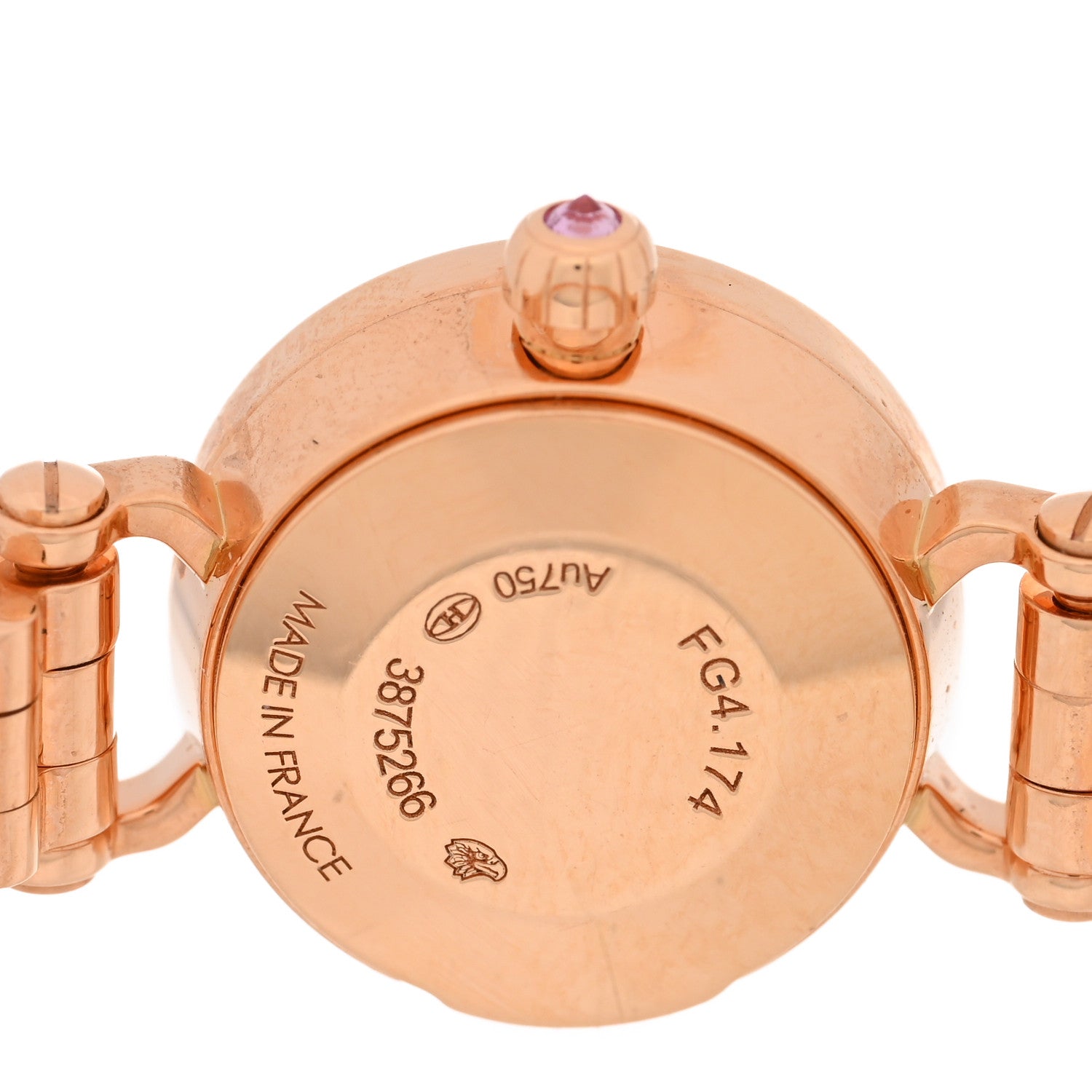 Hermes 18K Rose Gold Diamond Pink Sapphire 16mm Faubourg Quartz Watch 4 of 5