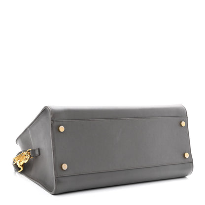 Saint Laurent Smooth Calfskin Medium Monogram Cabas Fog 4 of 19