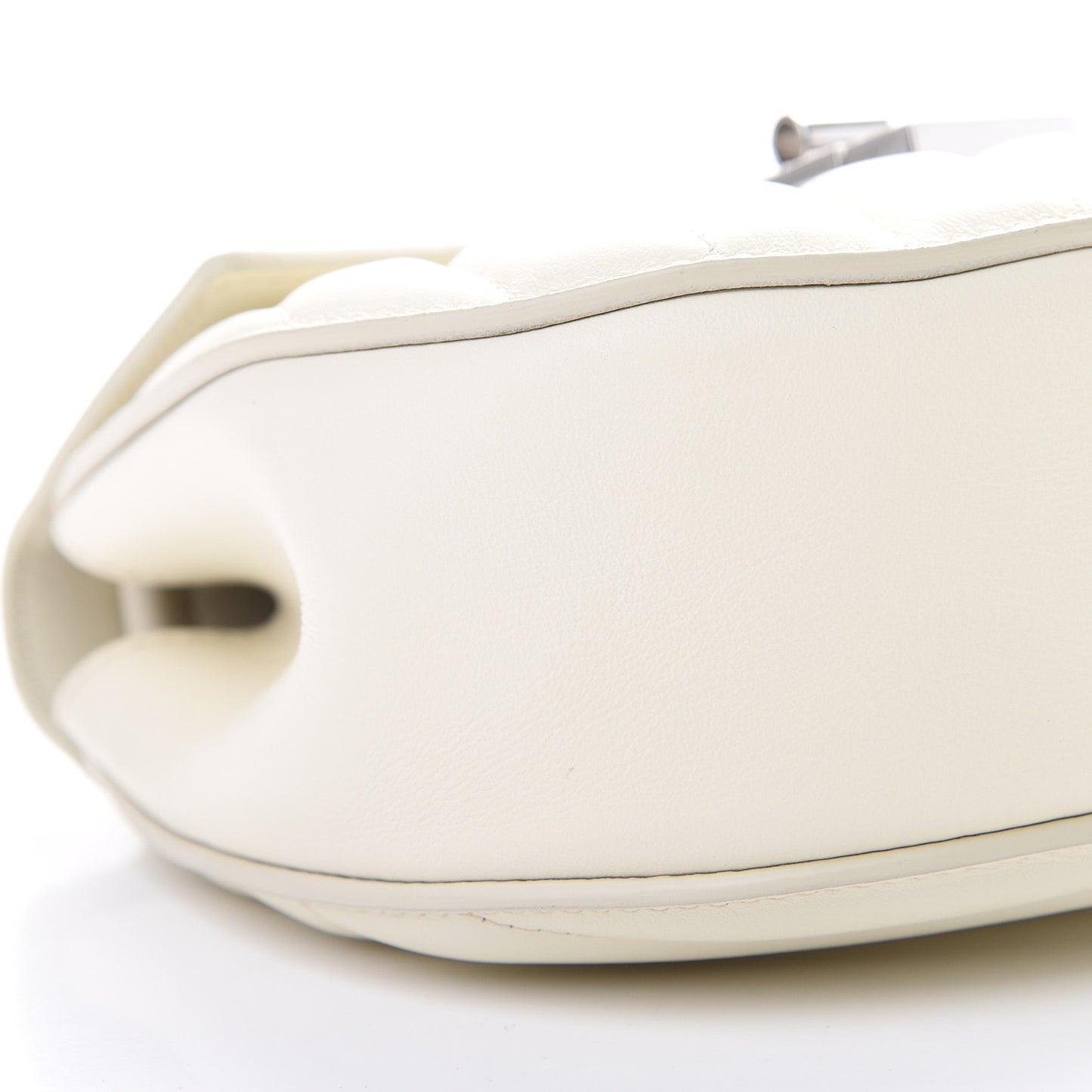 Calfskin Quilted Mini Drew Bijou Shoulder Bag Natural White
