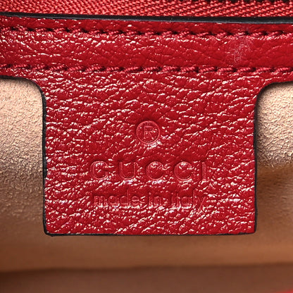 Gucci Vintage Effect Calfskin Matelasse Diagonal Small Torchon GG Marmont Shoulder Bag Black Romantic Cherry 6 of 10