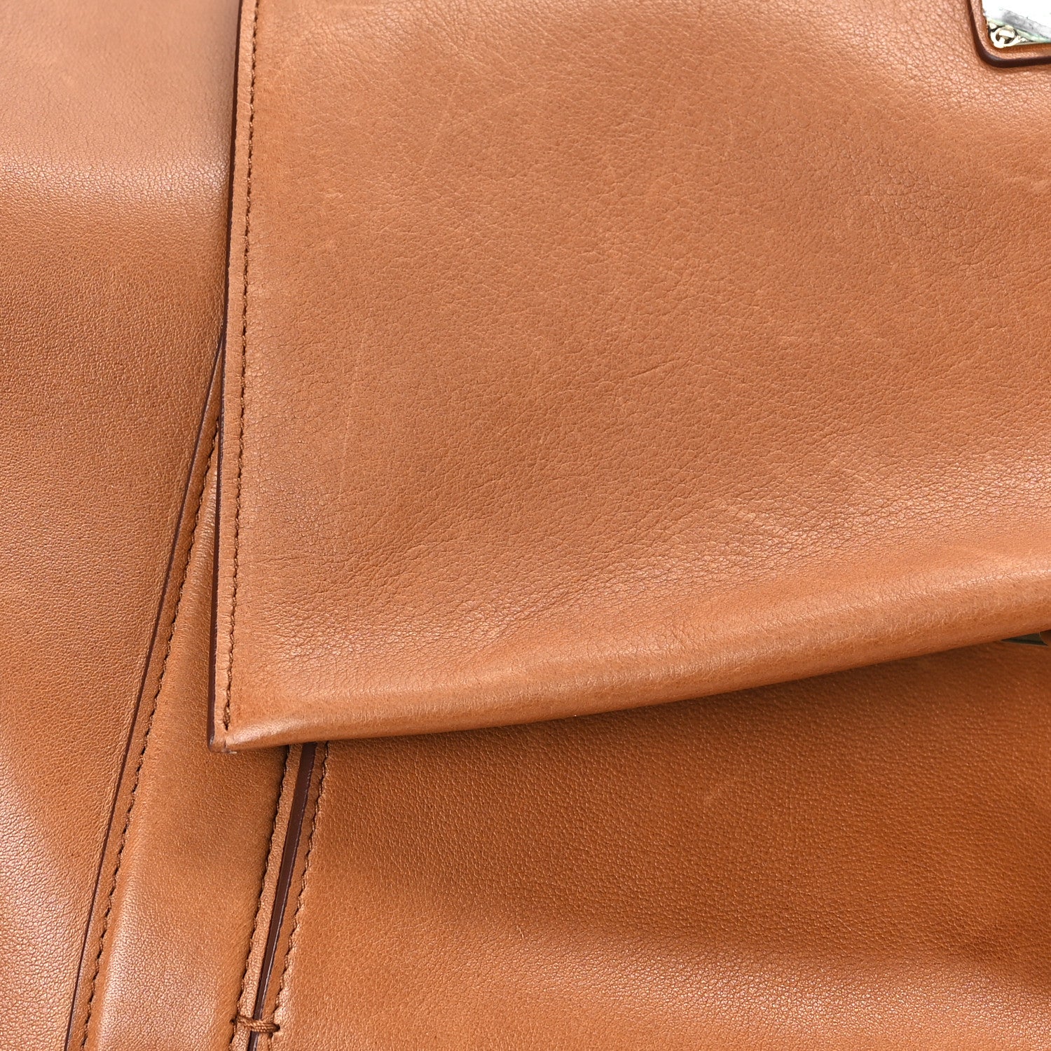 Salvatore Ferragamo Calfskin Suzanna Gancini Satchel Brown 10 of 13