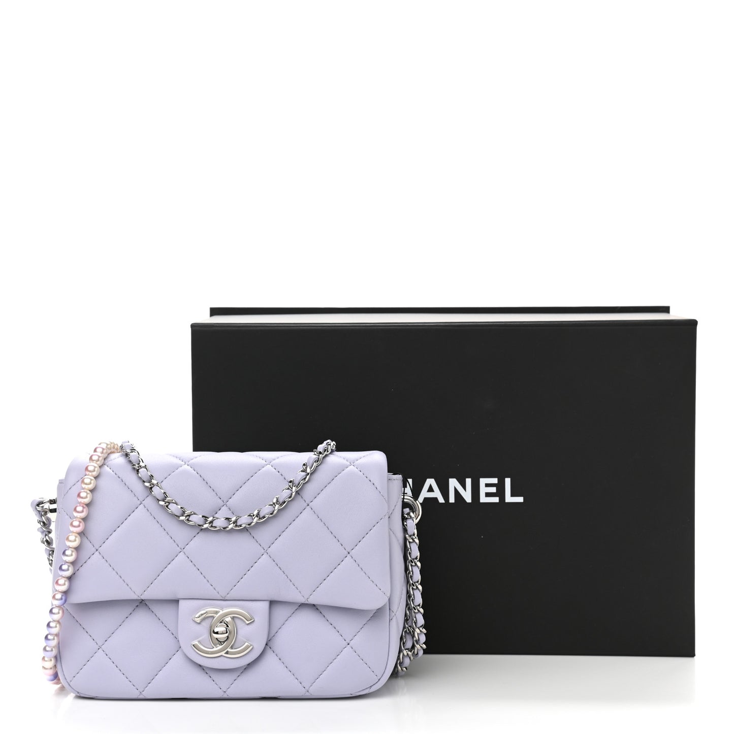 Lambskin Quilted Mini My Perfect Flap Light Purple