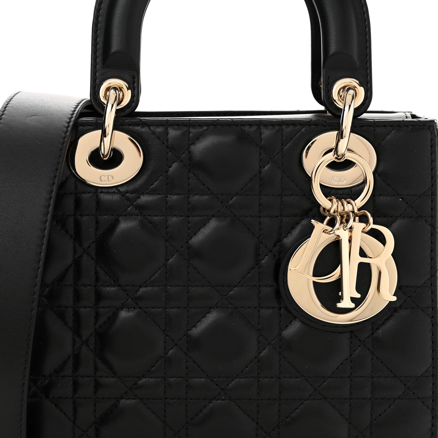 Christian Dior Lambskin Cannage Small My ABCDior Lady Dior Black 8 of 11