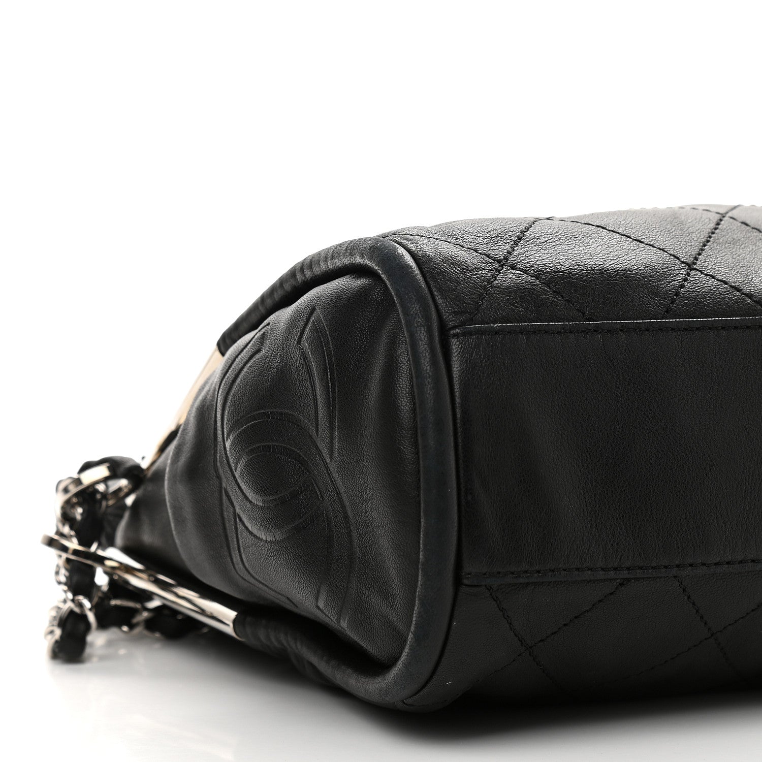 Chanel Lambskin Stitched Medium Ultimate Soft Tote Black 8 of 12