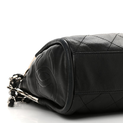 Chanel Lambskin Stitched Medium Ultimate Soft Tote Black 8 of 12