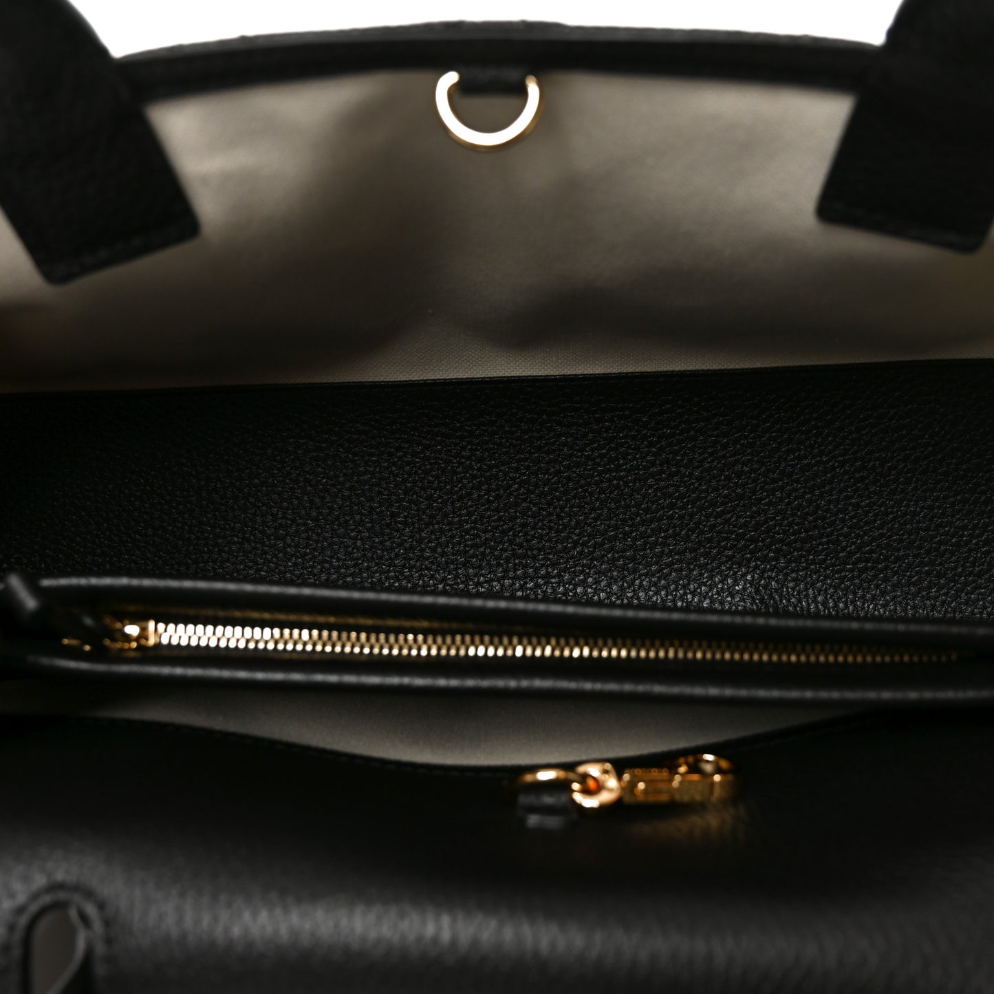 Grained Calfskin Urban Essentials Small Shopping Bag Black