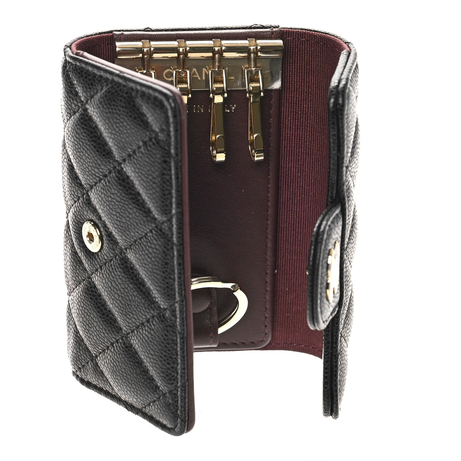Chanel Caviar Quilted Classic 4 Key Holder Wallet Black 5 of 10