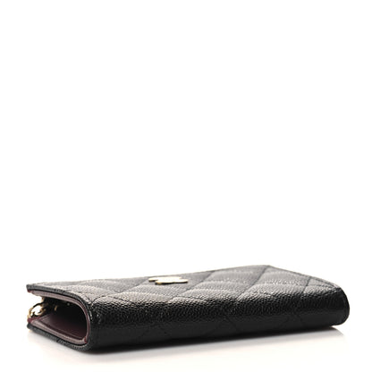 Chanel Caviar Quilted Zipped Key Holder Case Black 4 of 8
