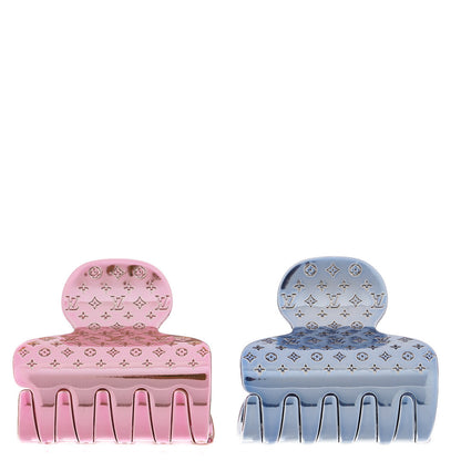 Louis Vuitton Monogram Hair Accessories Blue Pink 1 of 7