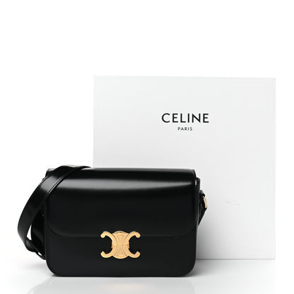 Celine Shiny Calfskin Medium Triomphe Black 9 of 9