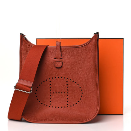 Hermes Taurillon Clemence EVELYNE III PM Cuivre 11 of 11
