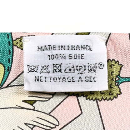 Hermes Silk Les Nouveaux Amoureux de Paris Twilly Rose Pale Vert Rose 3 of 5