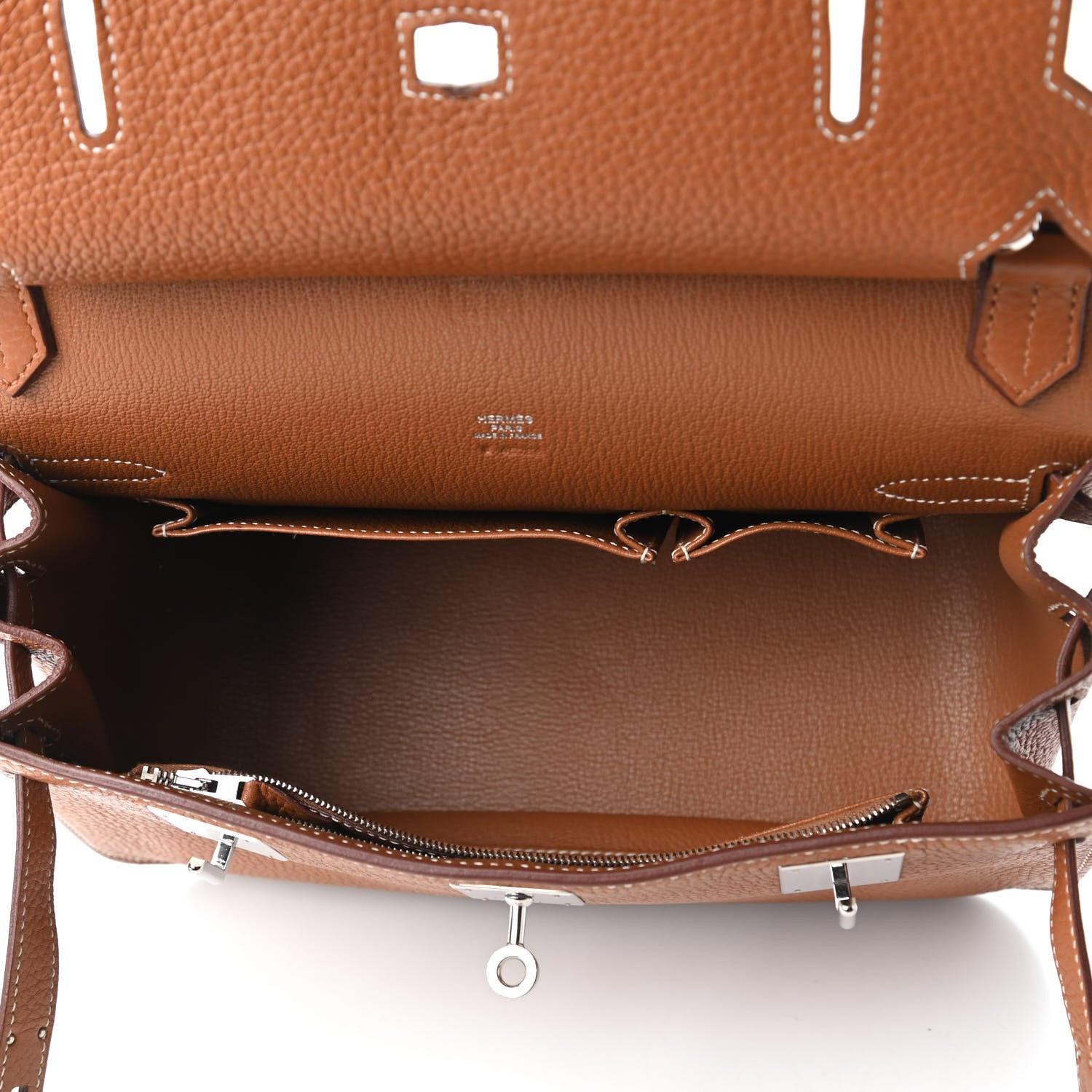 Hermes Taurillon Clemence Jypsiere 28 Gold 5 of 12