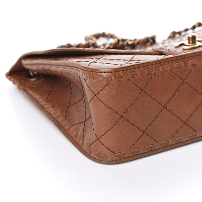 Chanel Calfskin Stitched Large Vintage Flap Brown 10 of 13