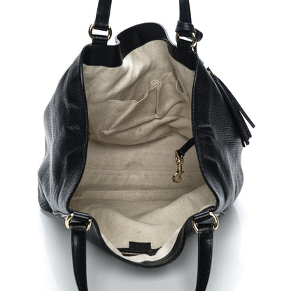Gucci Pebbled Calfskin Medium Soho Shoulder Bag Black 5 of 11