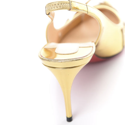 Christian Louboutin Rete Specchio Frescobella 70 Pumps 35 Gold 10 of 10