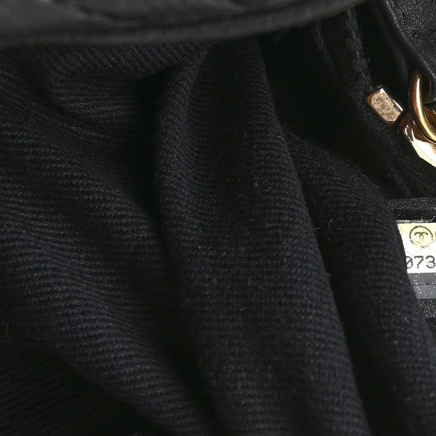 Chanel Wrinkled Lambskin Chevron Quilted Surpique Tote Black 7 of 10