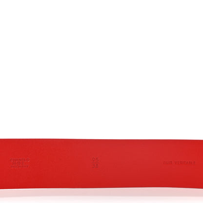 Chanel Patent Beaded Crystal Baguette CC Belt 95 38 Red 3 of 4