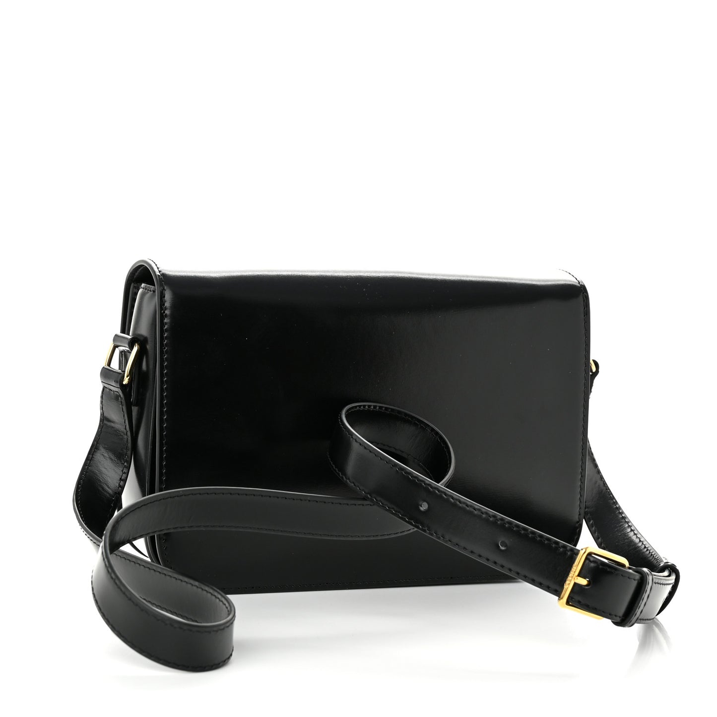 Shiny Calfskin Medium Triomphe Black