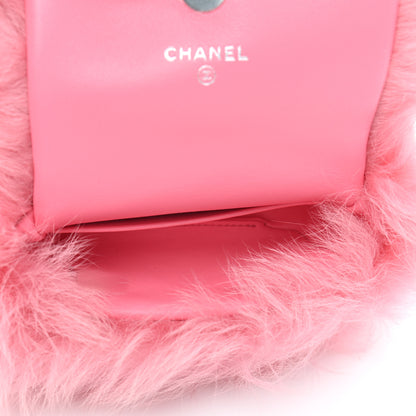 Chanel Shearling Lambskin CC Hook Card Holder Pink 3 of 6