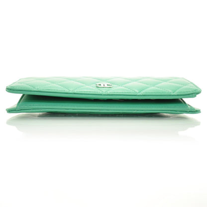 Chanel Calfskin Quilted Large Yen Wallet Menthe Green 5 of 10