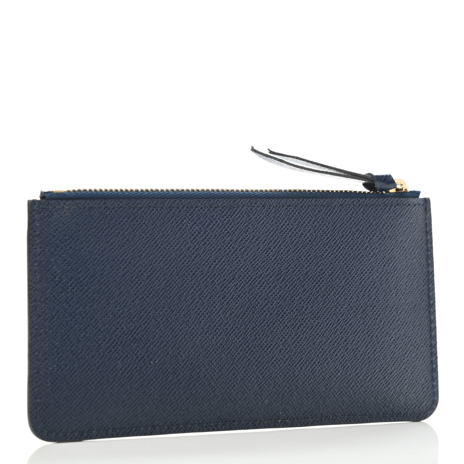 Louis Vuitton Calfskin Jeanne Wallet Zippered Insert Dark Blue 2 of 4