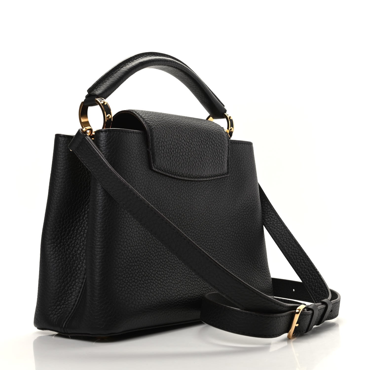 Louis Vuitton Taurillon Capucines BB Black 3 of 8