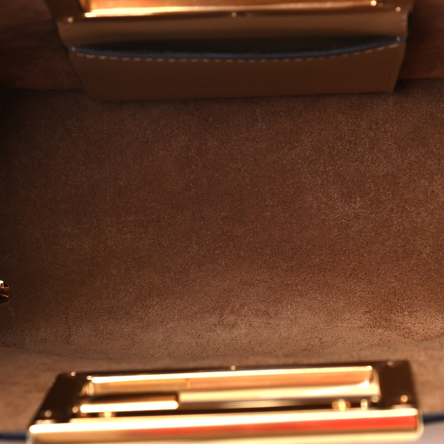 Fendi Vitello King Small Fendi Way Tote Miele Scuro 4 of 10