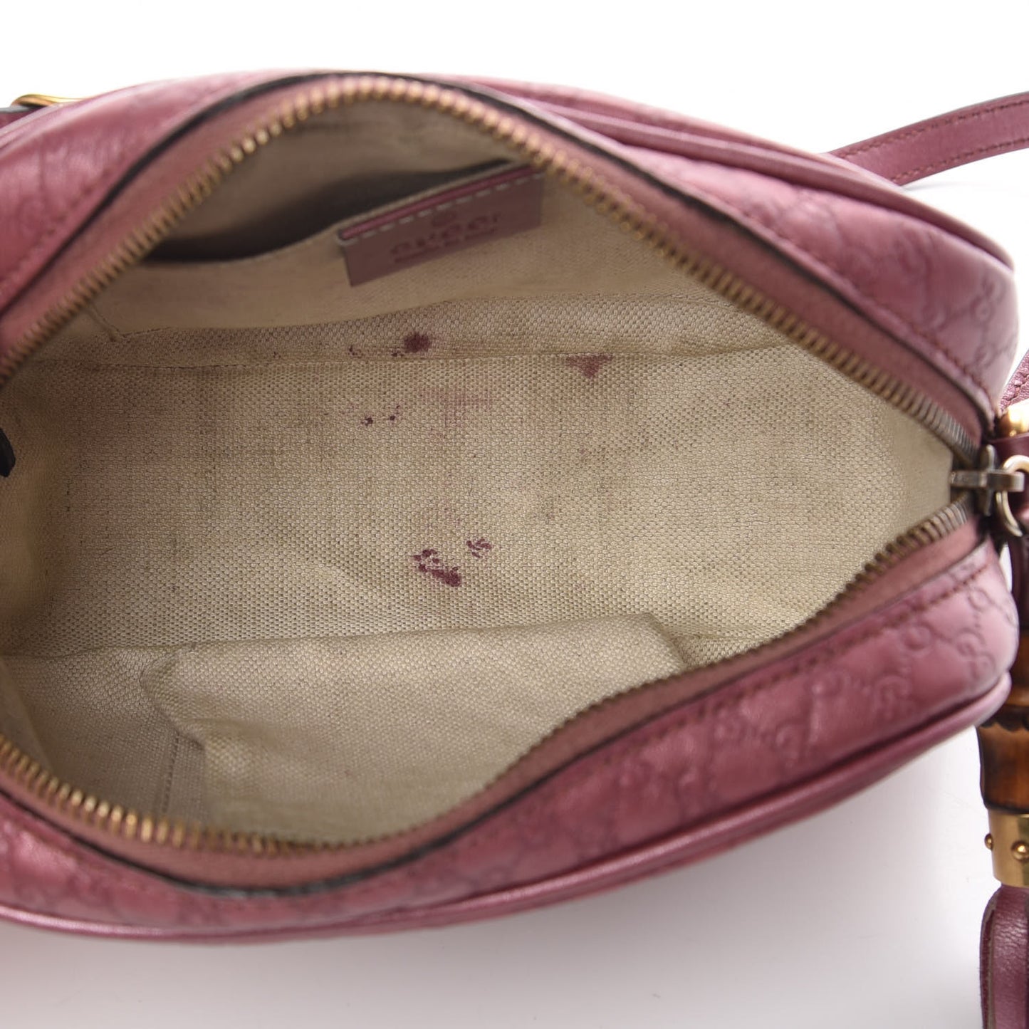 Metallic Soft Microguccissima Sunshine Disco Crossbody Bag Vintage Rose