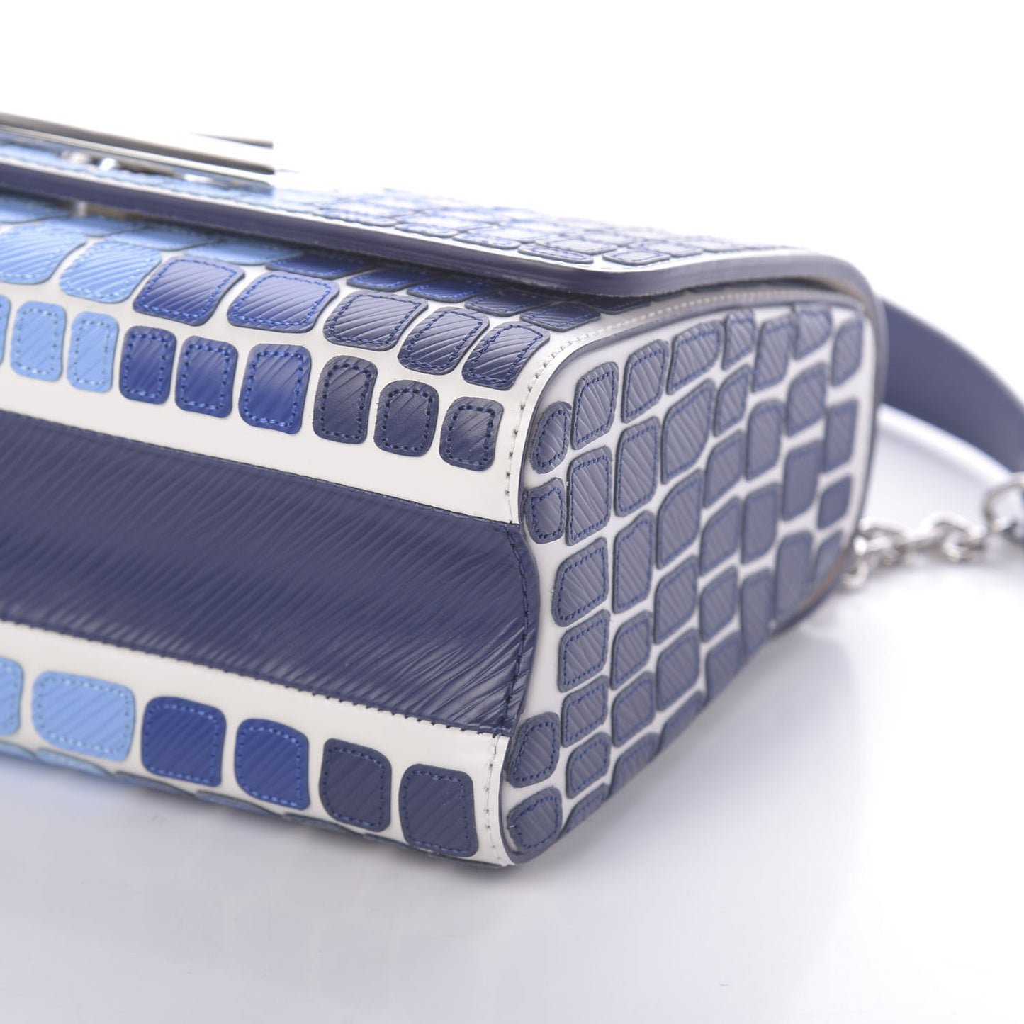 Epi Savane Twist Shoulder Bag MM Blue