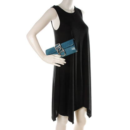 Hermes Lizard Egee Clutch Petrole 7 of 14