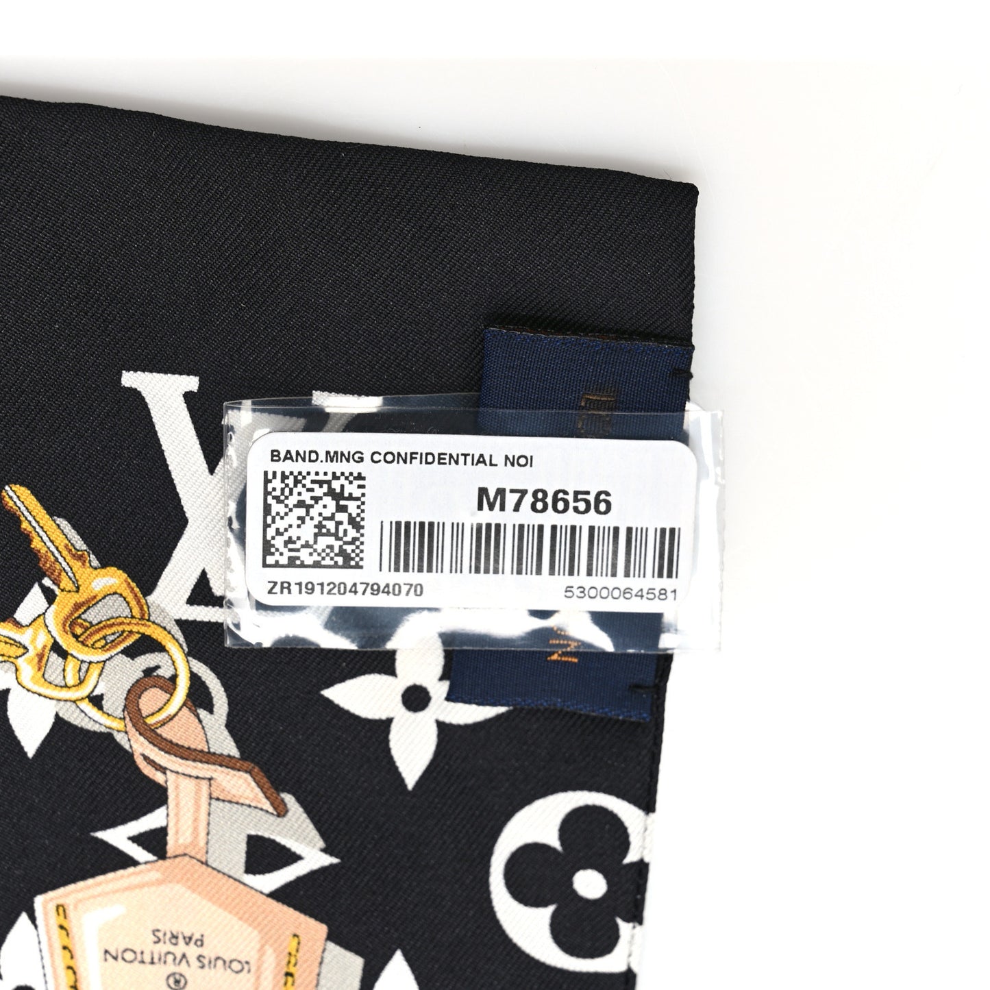 Silk Monogram Confidential Bandeau Black