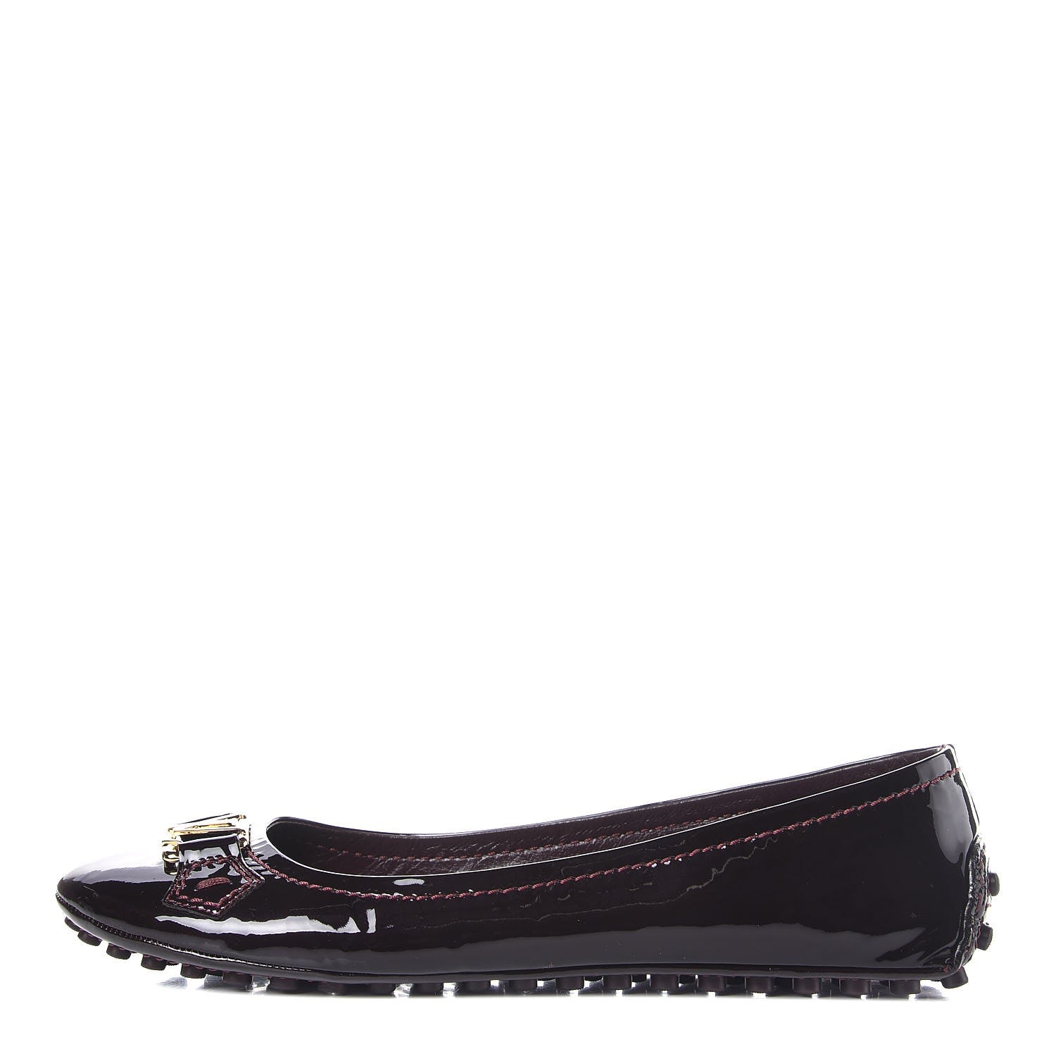 Louis Vuitton Patent Oxford Ballerina Flats 37.5 Amarante 1 of 11