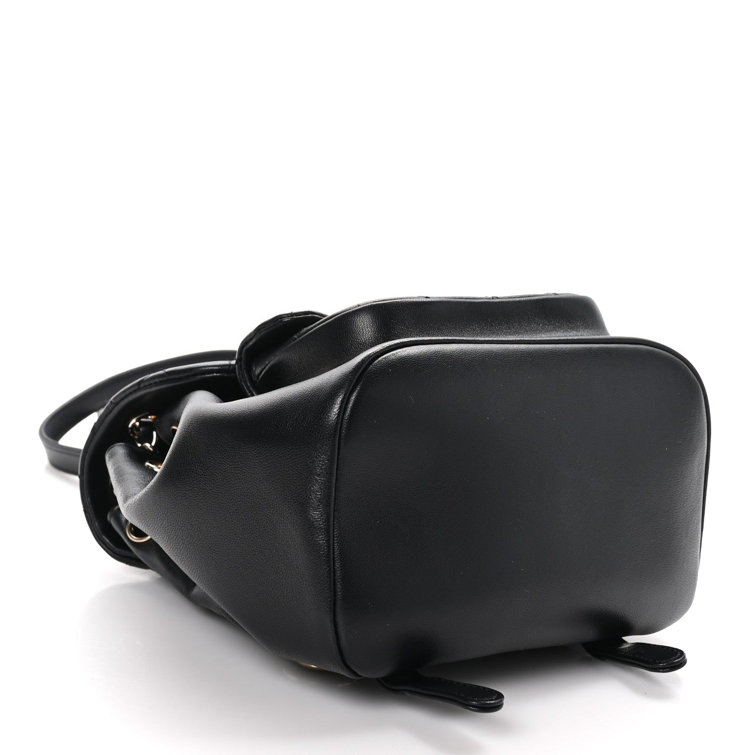 Chanel Lambskin Quilted Small Duma Drawstring Backpack Black 4 of 11