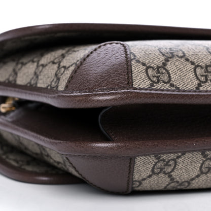 Gucci GG Supreme Monogram Web Small Neo Vintage Double Flap Messenger Bag Beige New Acero 13 of 15