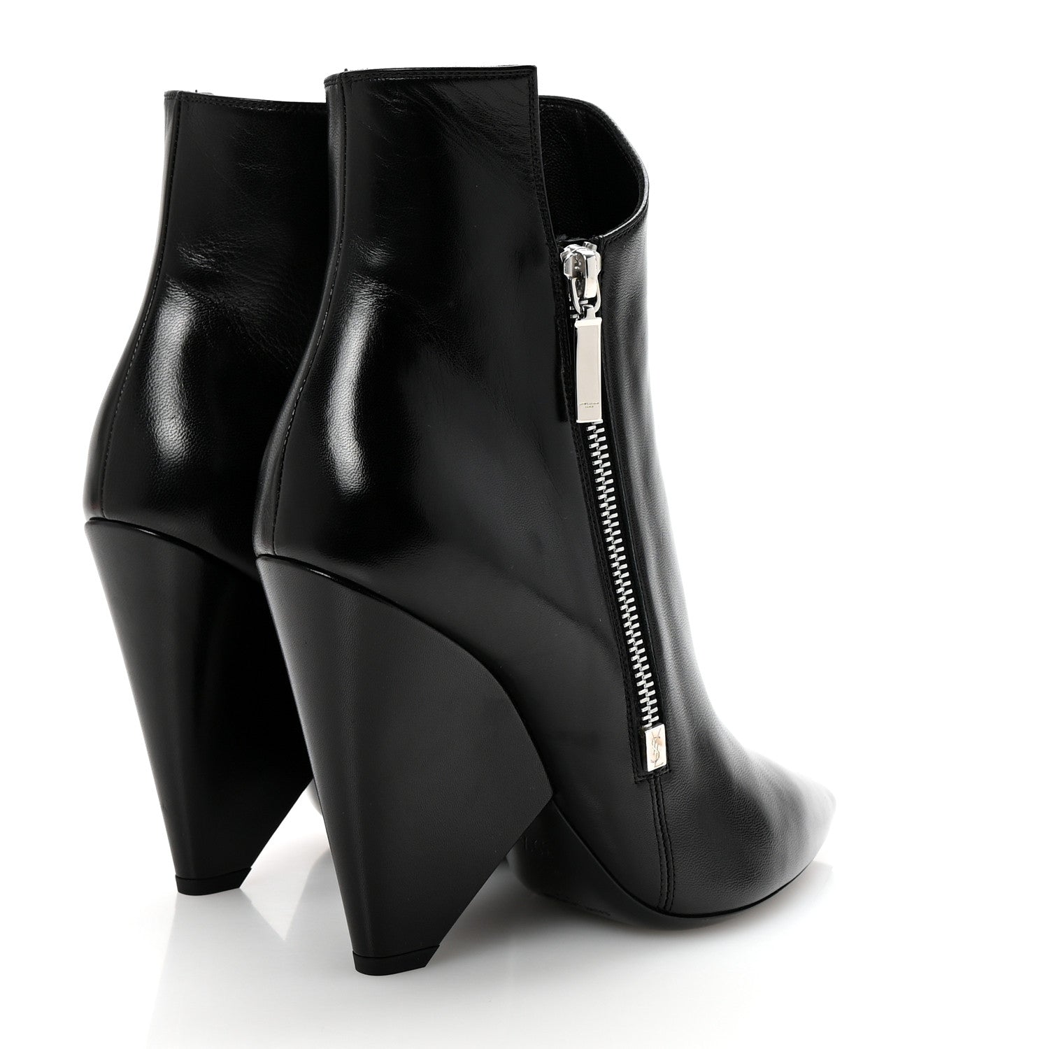 Saint Laurent Calfskin Niki 85 Wedge Booties 39.5 Black 1759748
