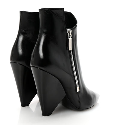 Saint Laurent Calfskin Niki 85 Wedge Booties 39.5 Black 5 of 10